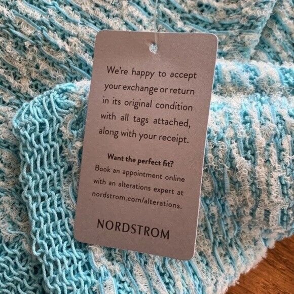 ACNE STUDIOS Blue Textured Cotton Weave Cardigan Blue XS NWT flaw - Picture 14 of 16